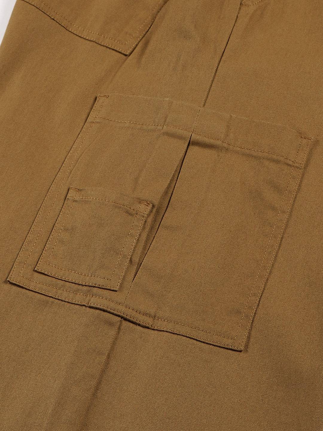 Thomas Scott Men Parachute Loose Fit Mid Rise Pure Cotton Cargo-Style Trousers