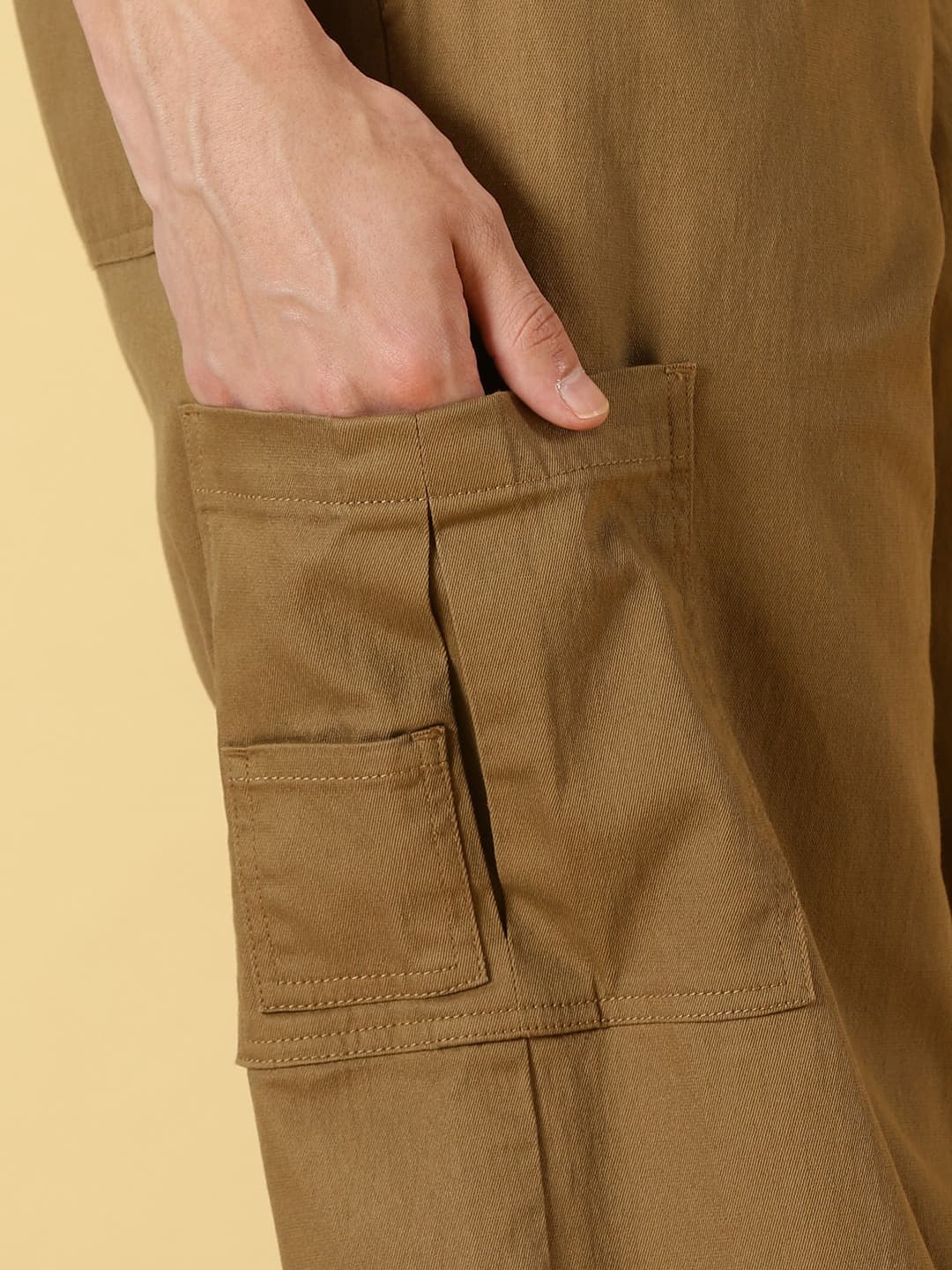 Thomas Scott Men Parachute Loose Fit Mid Rise Pure Cotton Cargo-Style Trousers