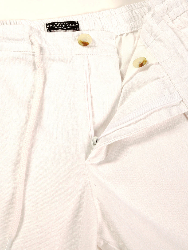 Thomas Scott Men Slim Fit Linen Cotton Shorts