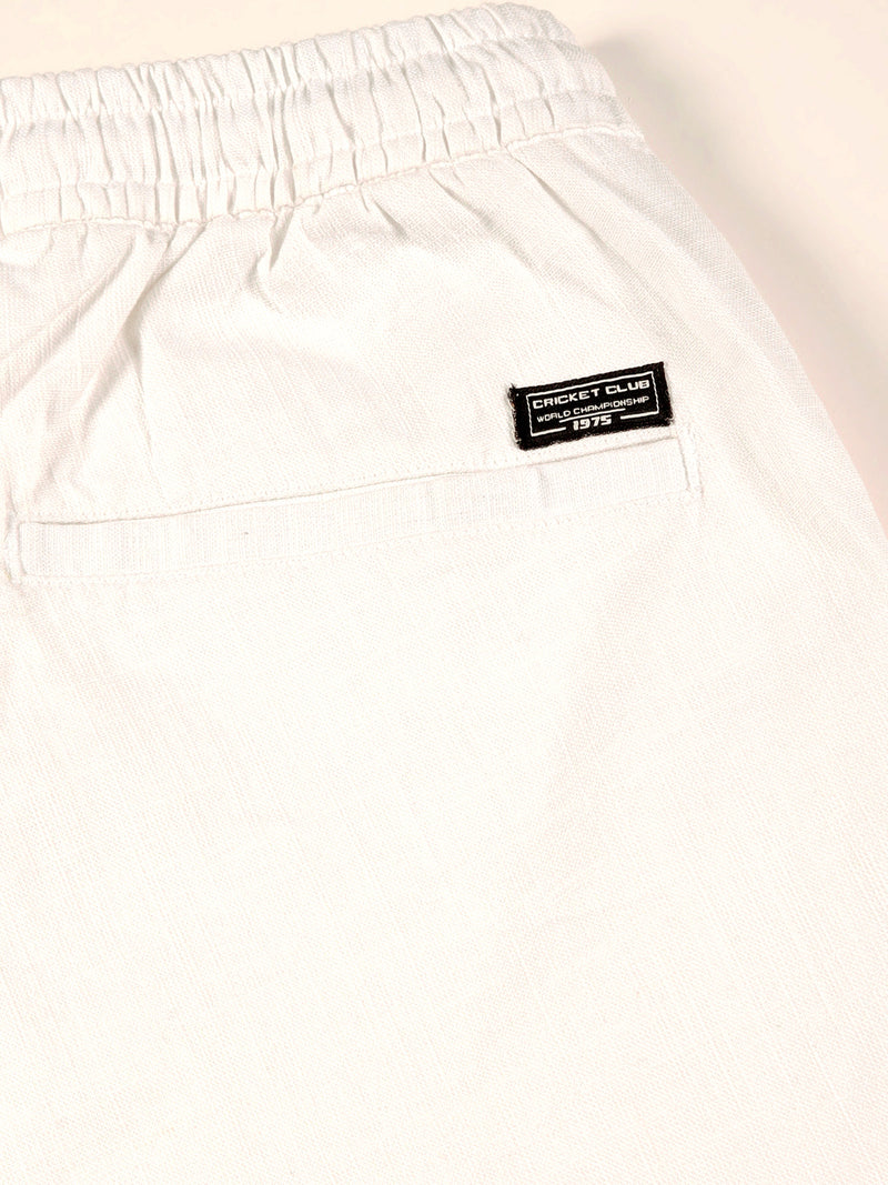Thomas Scott Men Slim Fit Linen Cotton Shorts