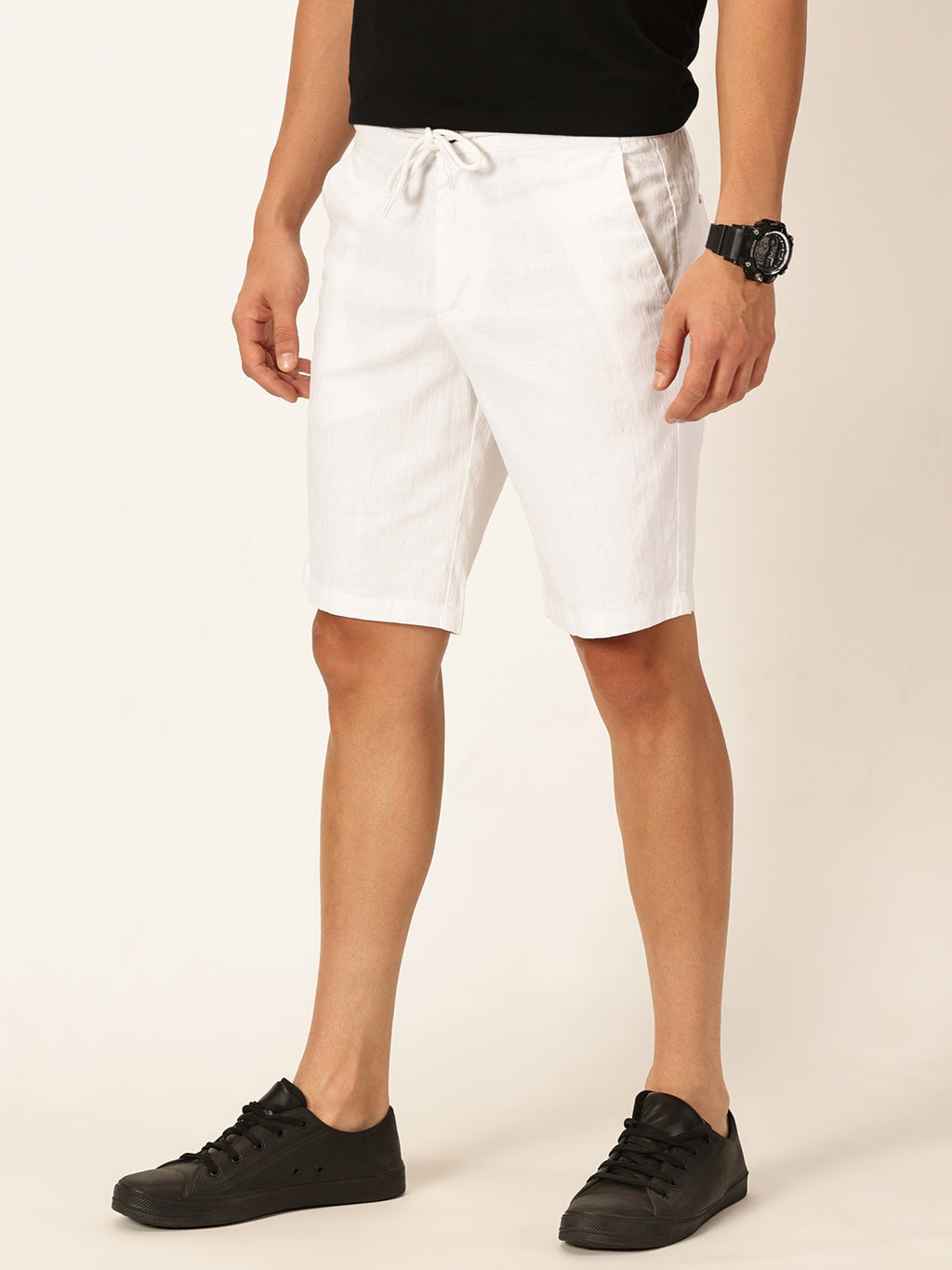 Thomas Scott Men Slim Fit Linen Cotton Shorts