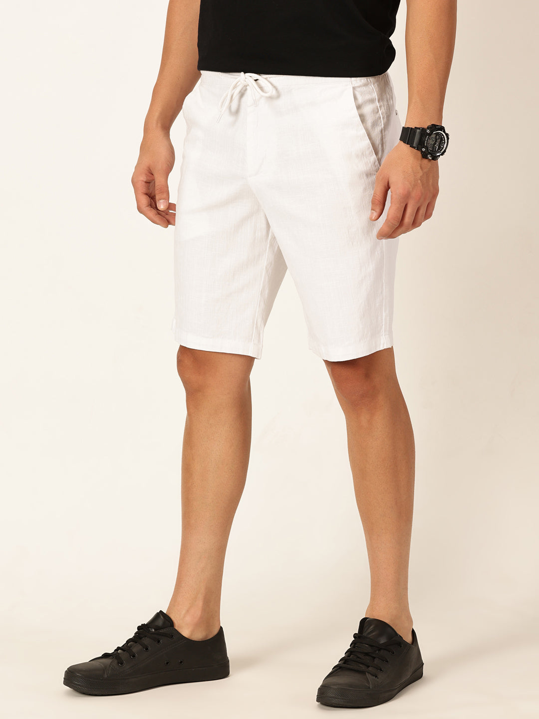 Thomas Scott Men Slim Fit Linen Cotton Shorts
