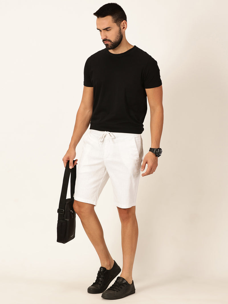 Thomas Scott Men Slim Fit Linen Cotton Shorts