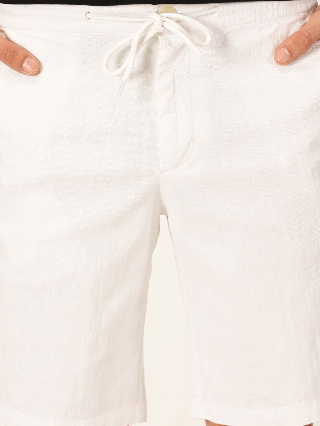 Thomas Scott Men Slim Fit Linen Cotton Shorts