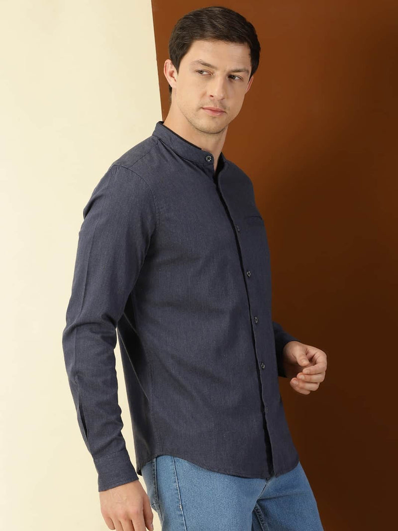 Thomas Scott Men Classic Slim Fit Cotton Opaque Casual Shirt