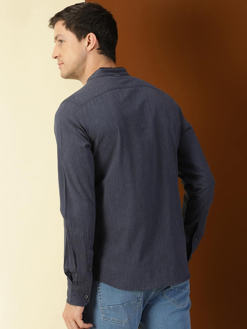 Thomas Scott Men Classic Slim Fit Cotton Opaque Casual Shirt