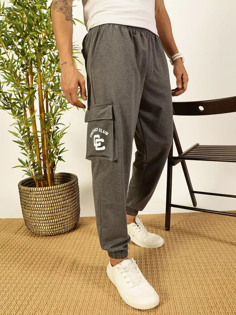 Thomas Scott Men Relaxed Fit Mid Rise Cargo Joggers