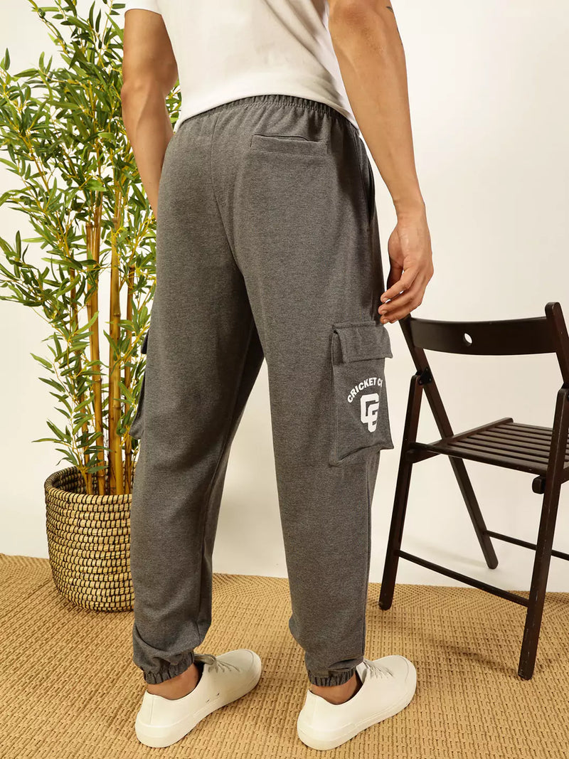 Thomas Scott Men Relaxed Fit Mid Rise Cargo Joggers