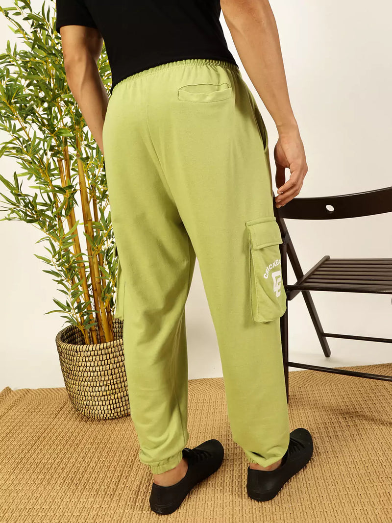 Thomas Scott Men Relaxed Fit Mid Rise Cargo Joggers