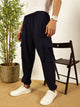 Naval Academy Relaxed Fit Mid Rise Cargo Joggers For Men