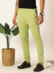 Leaf Green Slim Fit Mid-Rise Solid Joggers For Men