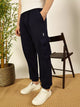 Naval Academy Solid Printed Relaxed Fit Mid-Rise Cargo Joggers For Men