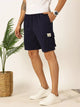Naval Academy Regular Fit Mid-Rise Solid Knitted Casual Shorts For Men