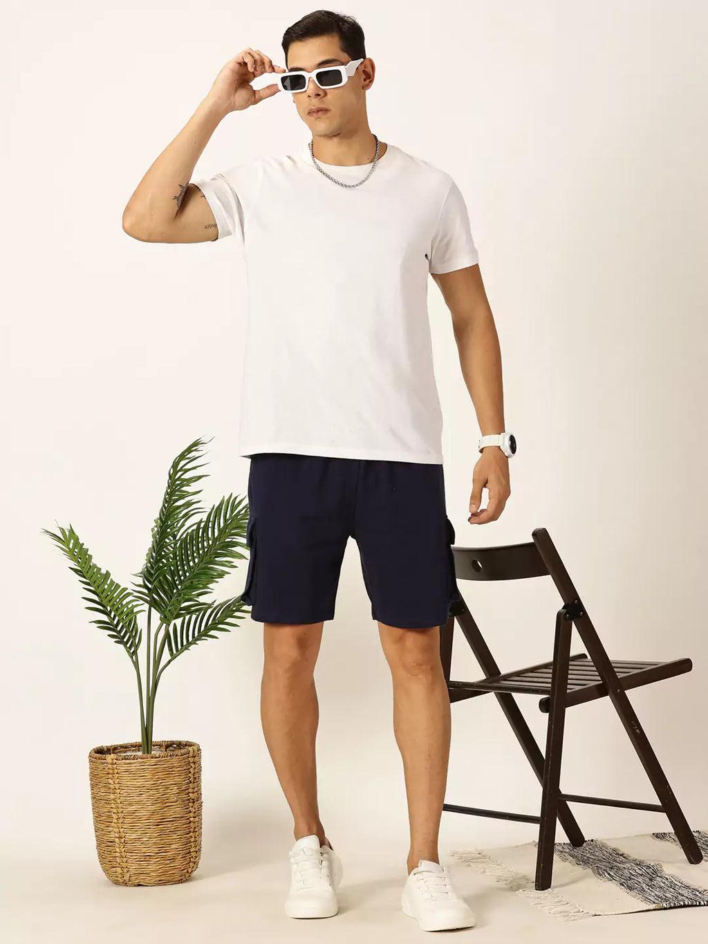 Thomas Scott Men Mid-Rise Casual Shorts