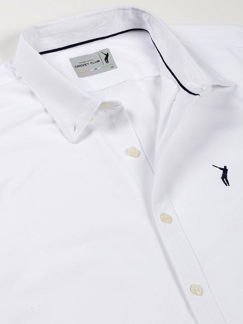 Thomas Scott Men Classic Slim Fit Opaque Casual Shirt