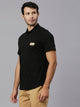 Thomas Scott Men Black Cricket Club Collection Slim Fit Classic 4 Way Stretch Spread Collar Solid Knitted Casual Shirt Casual Shirt