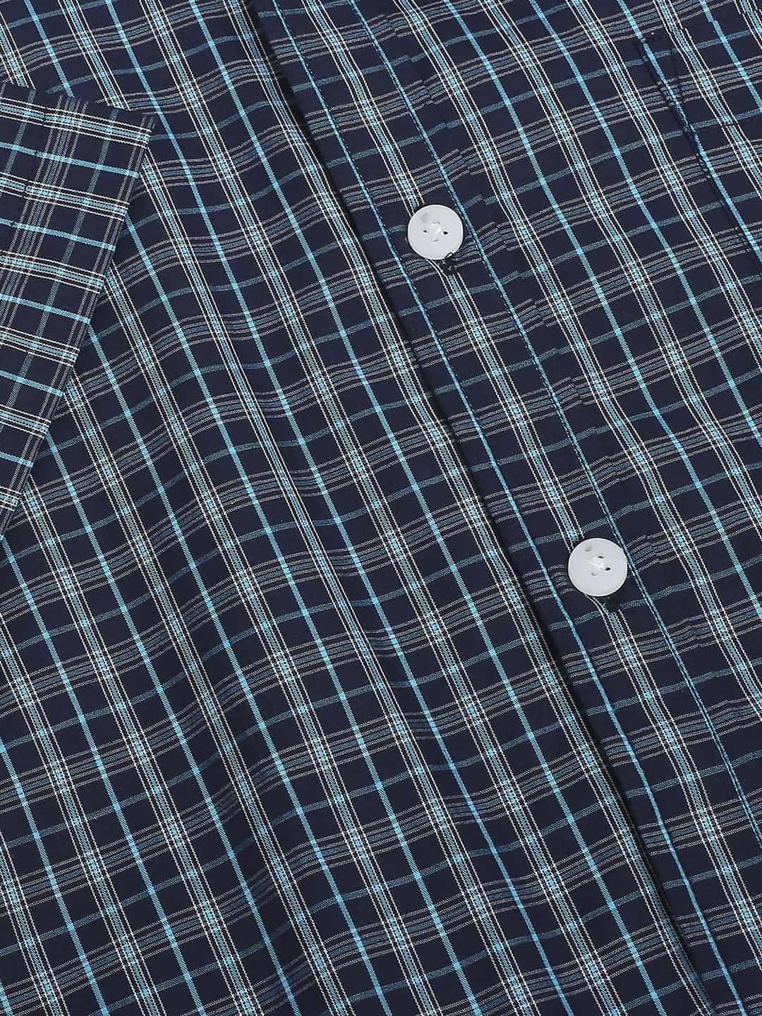 Thomas Scott Men Classic Slim Fit Checked Pure Cotton Casual Shirt
