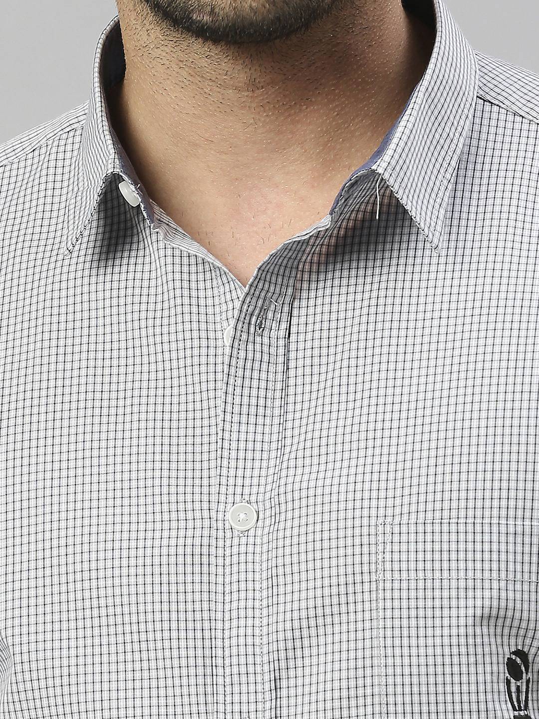 Thomas Scott Men Classic Slim Fit Checked Pure Cotton Casual Shirt