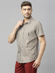 Thomas Scott Men Classic Slim Fit Gingham Checks Casual Pure Cotton Shirt