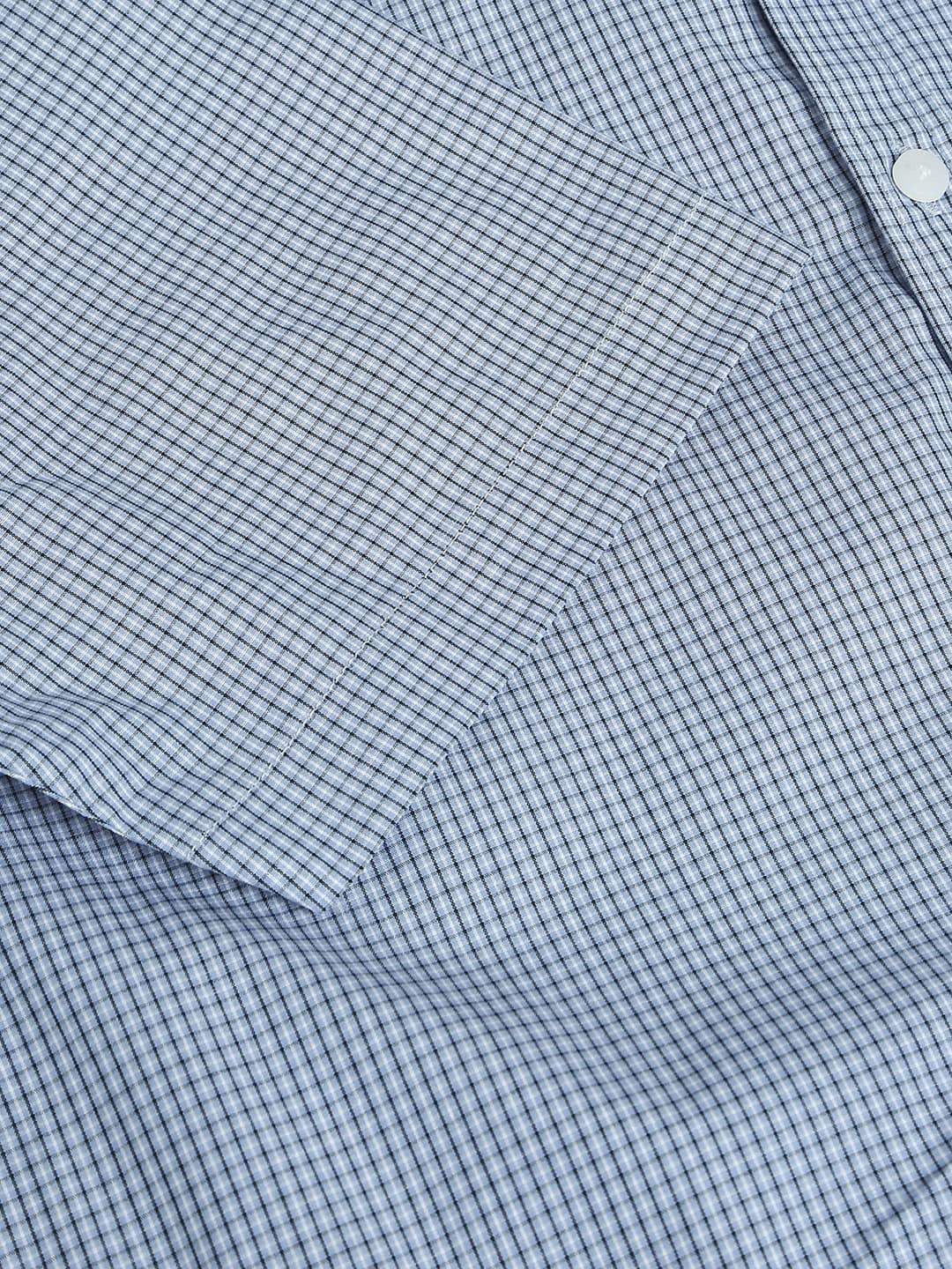 Thomas Scott Men Classic Slim Fit Micro Checks Pure Cotton Casual Shirt