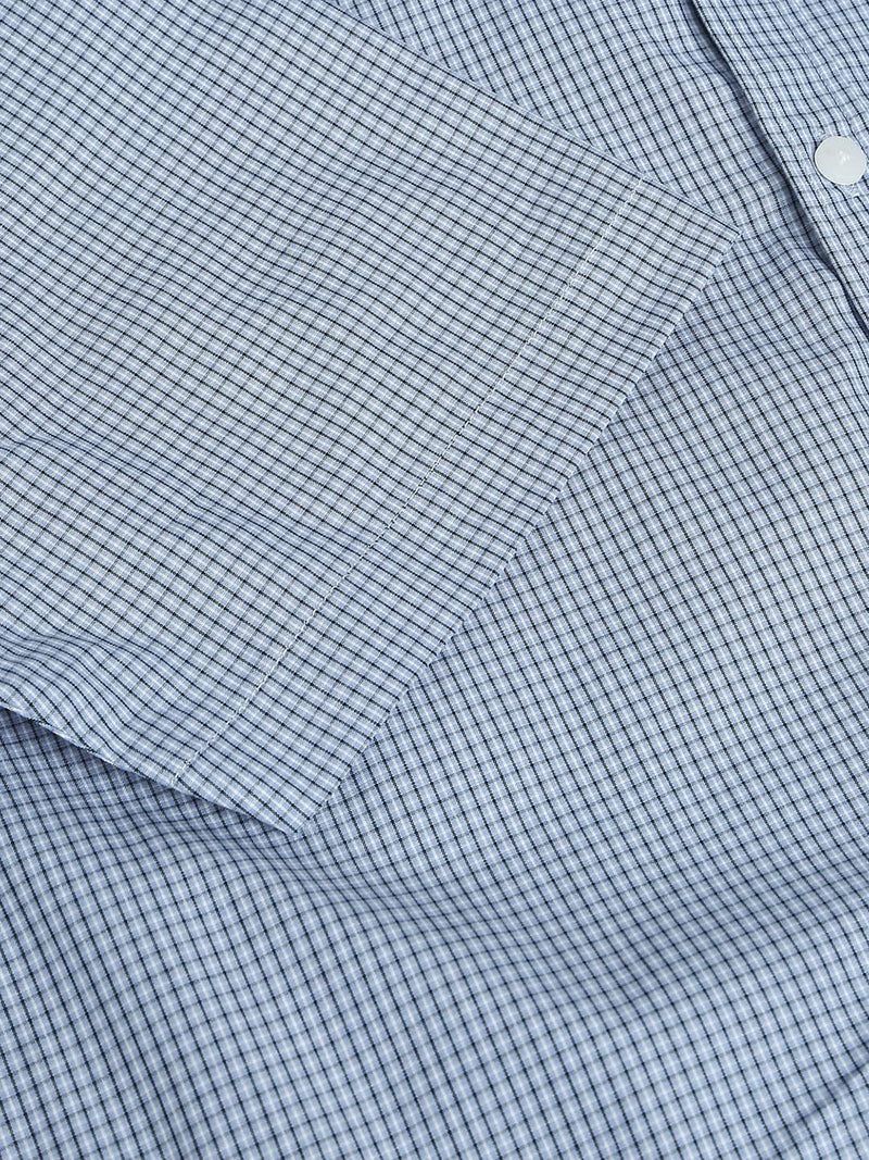 Thomas Scott Men Classic Slim Fit Micro Checks Pure Cotton Casual Shirt
