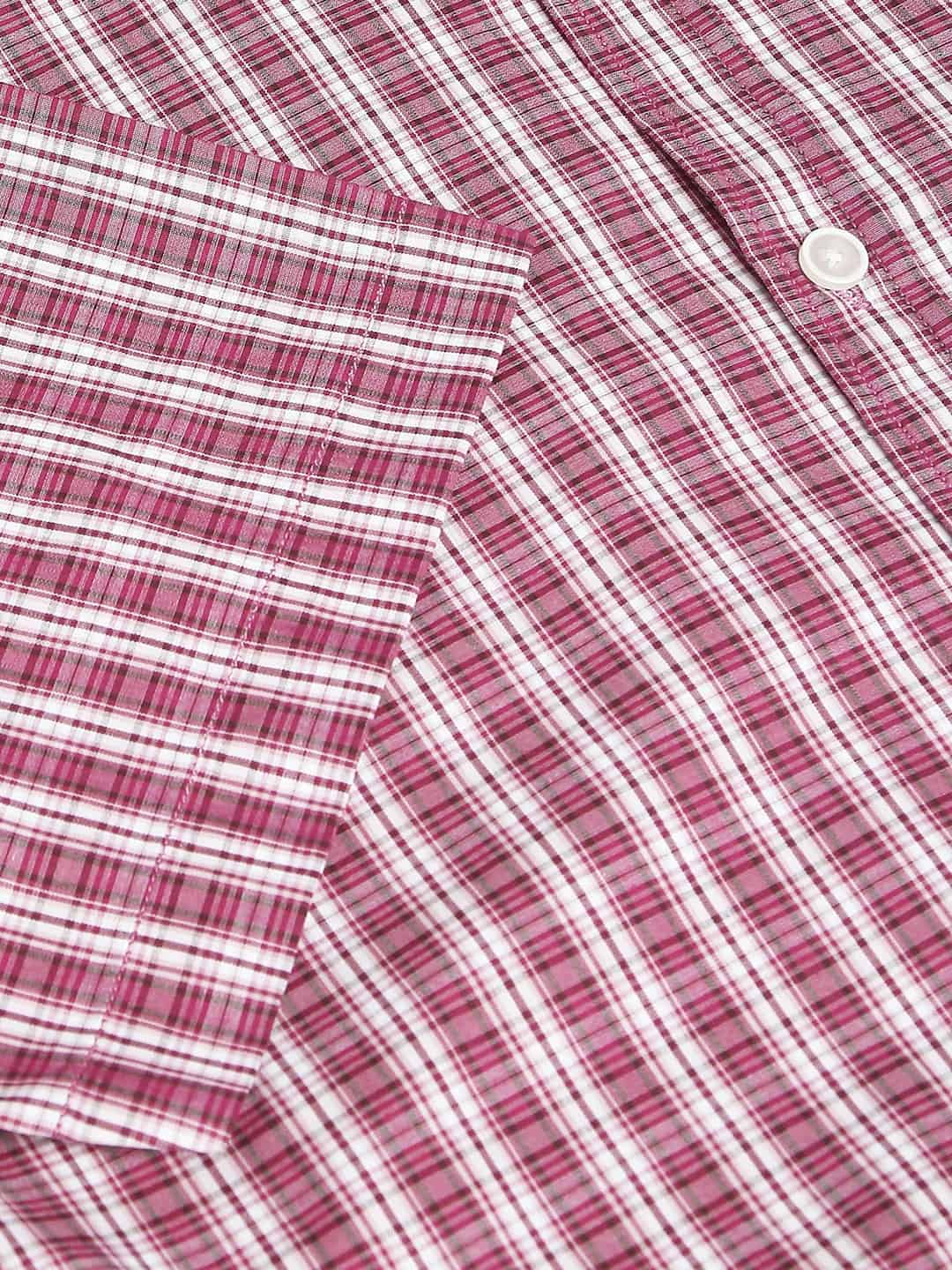 Thomas Scott Men Classic Slim Fit Checked Casual Pure Cotton Shirt