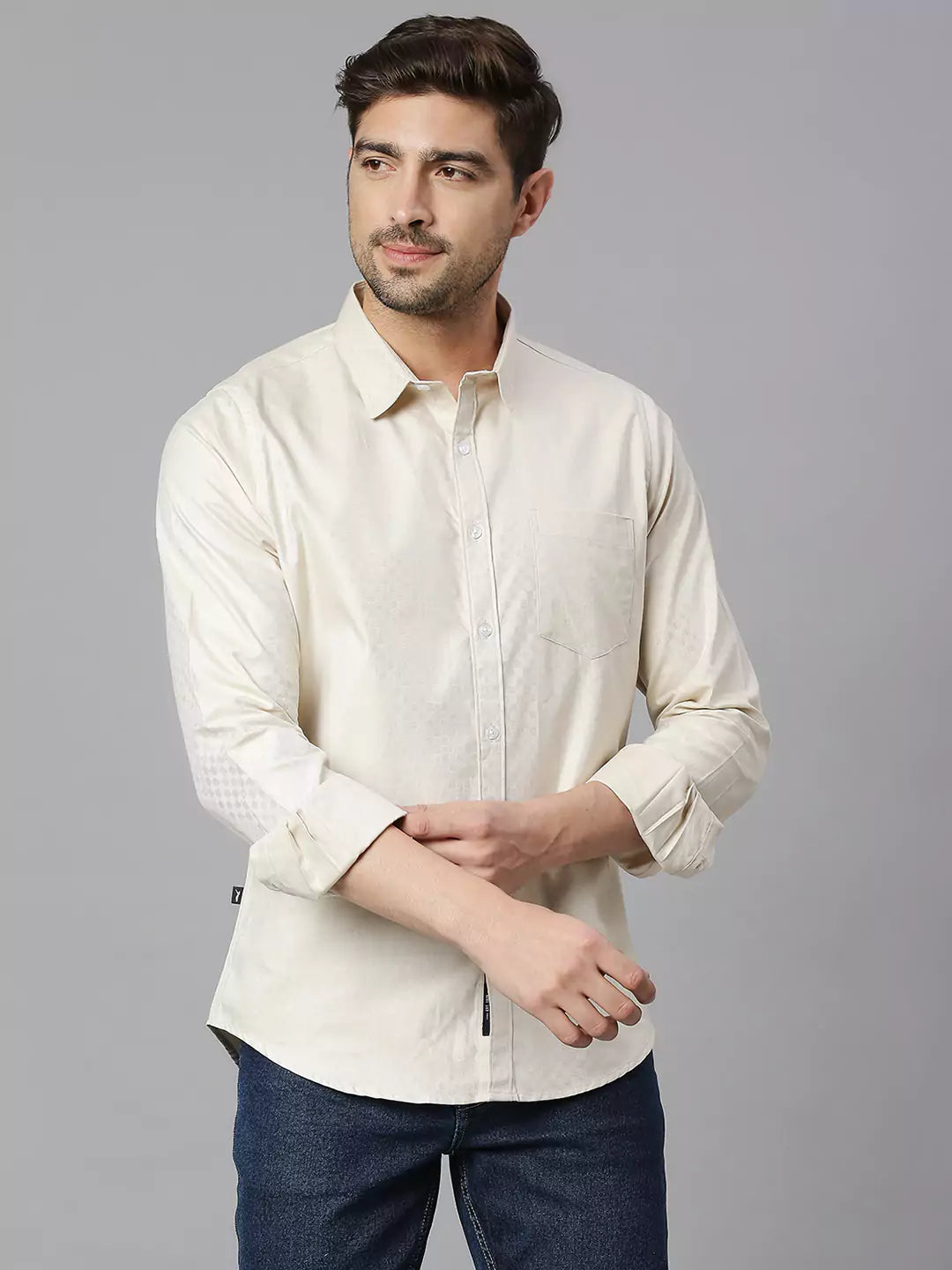 Thomas Scott Men Classic Slim Fit Printed Casual Shirt