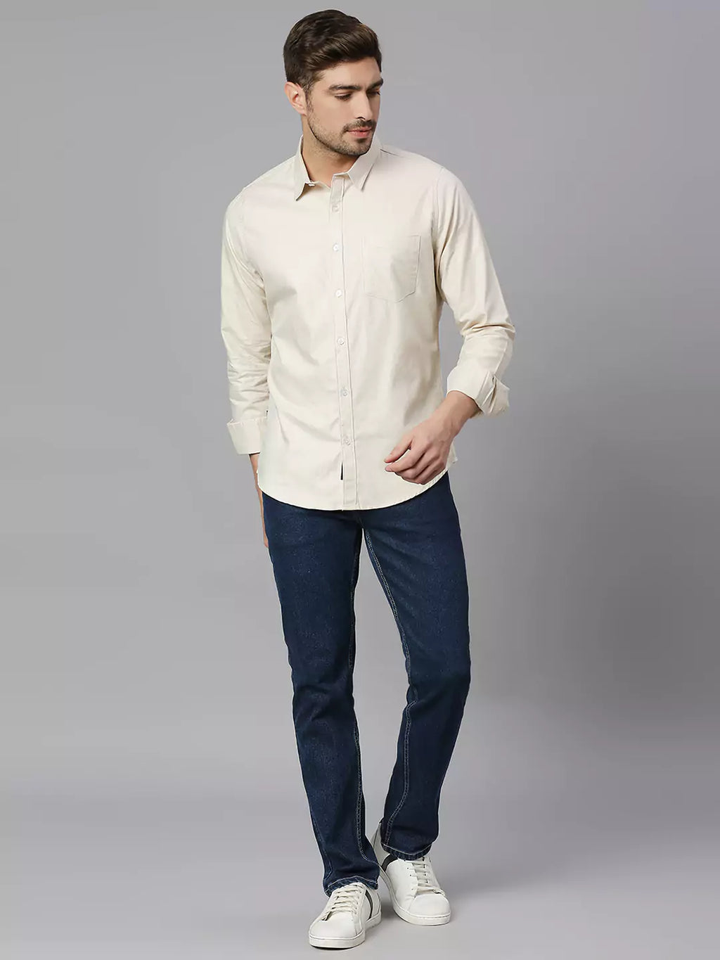 Thomas Scott Men Classic Slim Fit Printed Casual Shirt