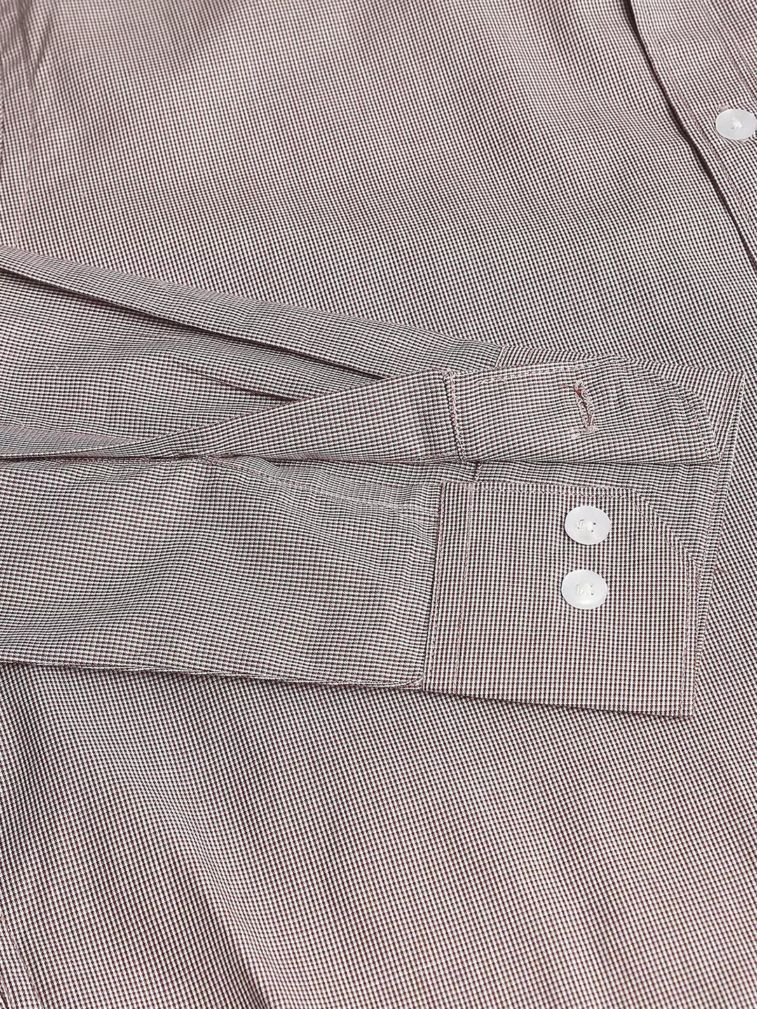 Thomas Scott Men Classic Slim Fit Pinstripes Pure Cotton Casual Shirt