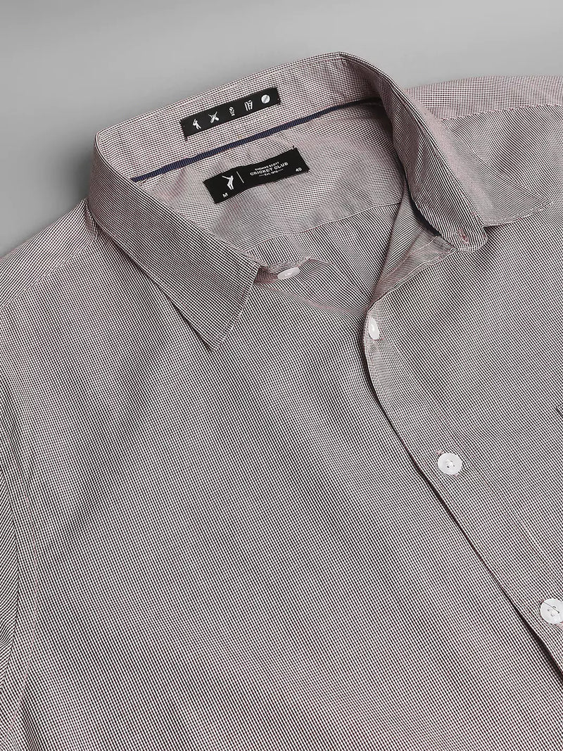 Thomas Scott Men Classic Slim Fit Pinstripes Pure Cotton Casual Shirt