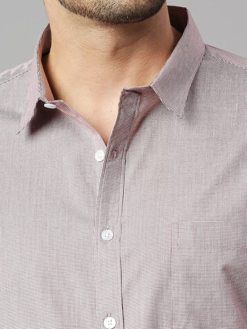 Thomas Scott Men Classic Slim Fit Pinstripes Pure Cotton Casual Shirt