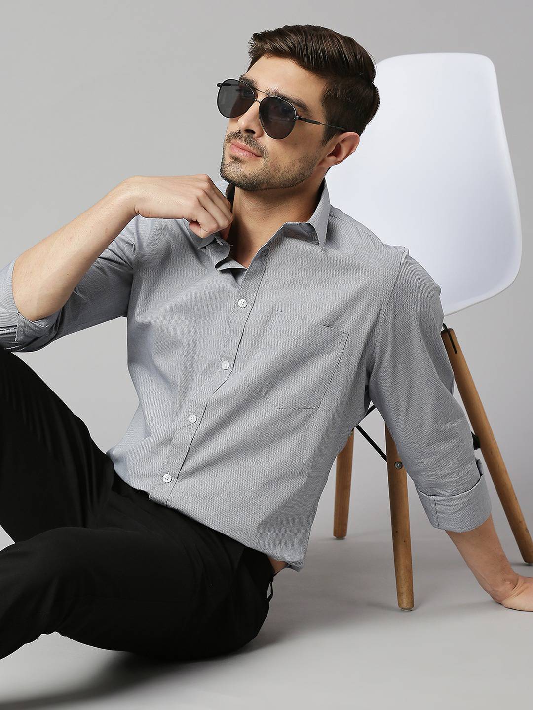 Thomas Scott Men Classic Slim Fit Casual Shirt