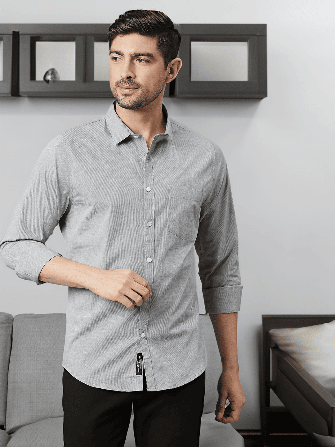 Thomas Scott Men Classic Slim Fit Casual Shirt