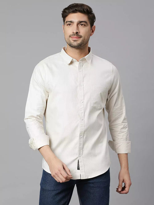 Thomas Scott Men Spread Collar Classic Slim Fit Pure Cotton Casual Shirt