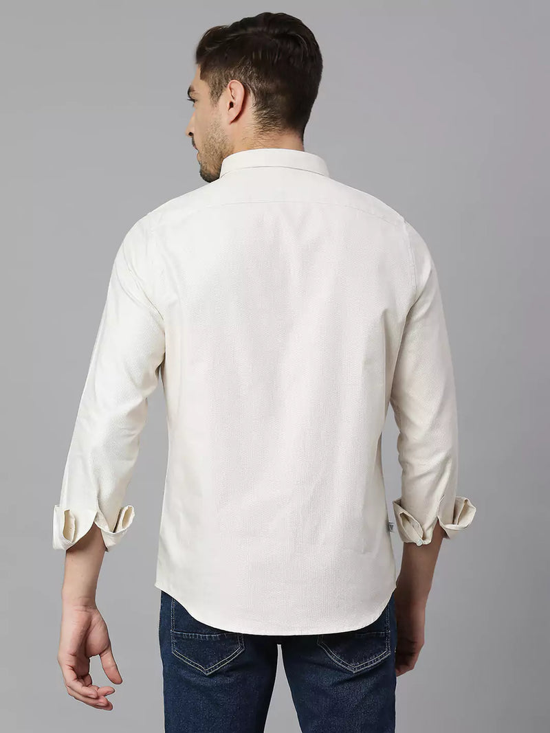 Thomas Scott Men Spread Collar Classic Slim Fit Pure Cotton Casual Shirt