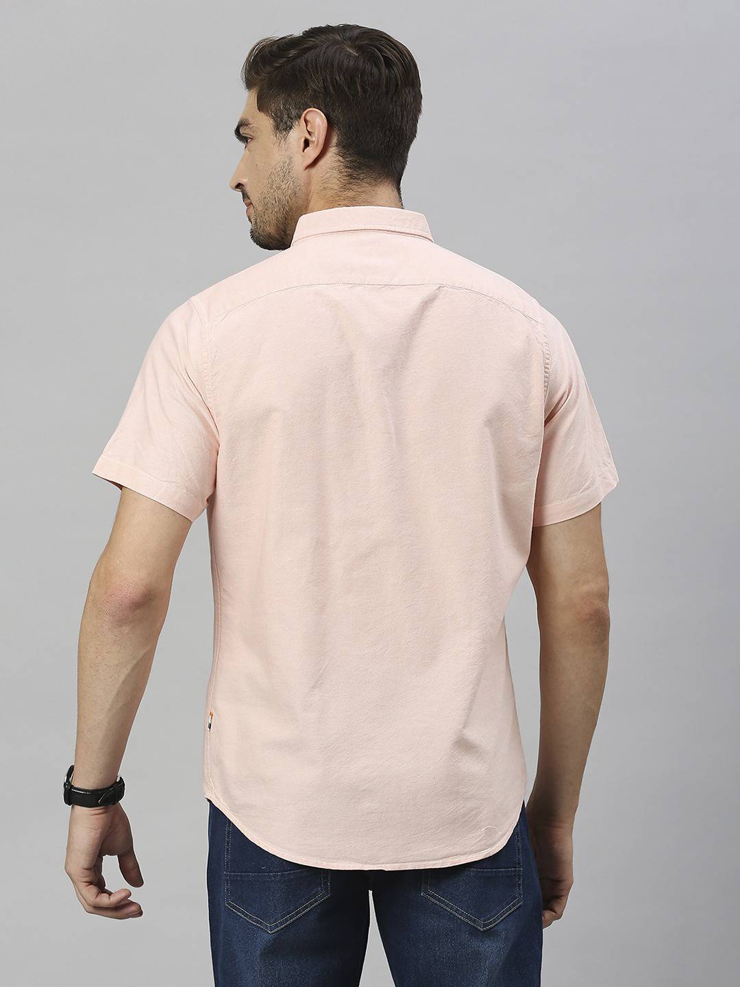 Thomas Scott Men Classic Slim Fit Opaque Cotton Casual Shirt