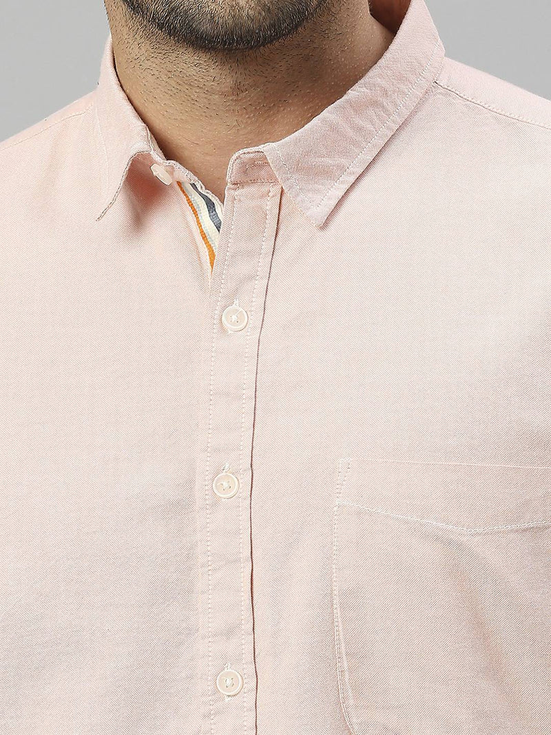 Thomas Scott Men Classic Slim Fit Opaque Cotton Casual Shirt