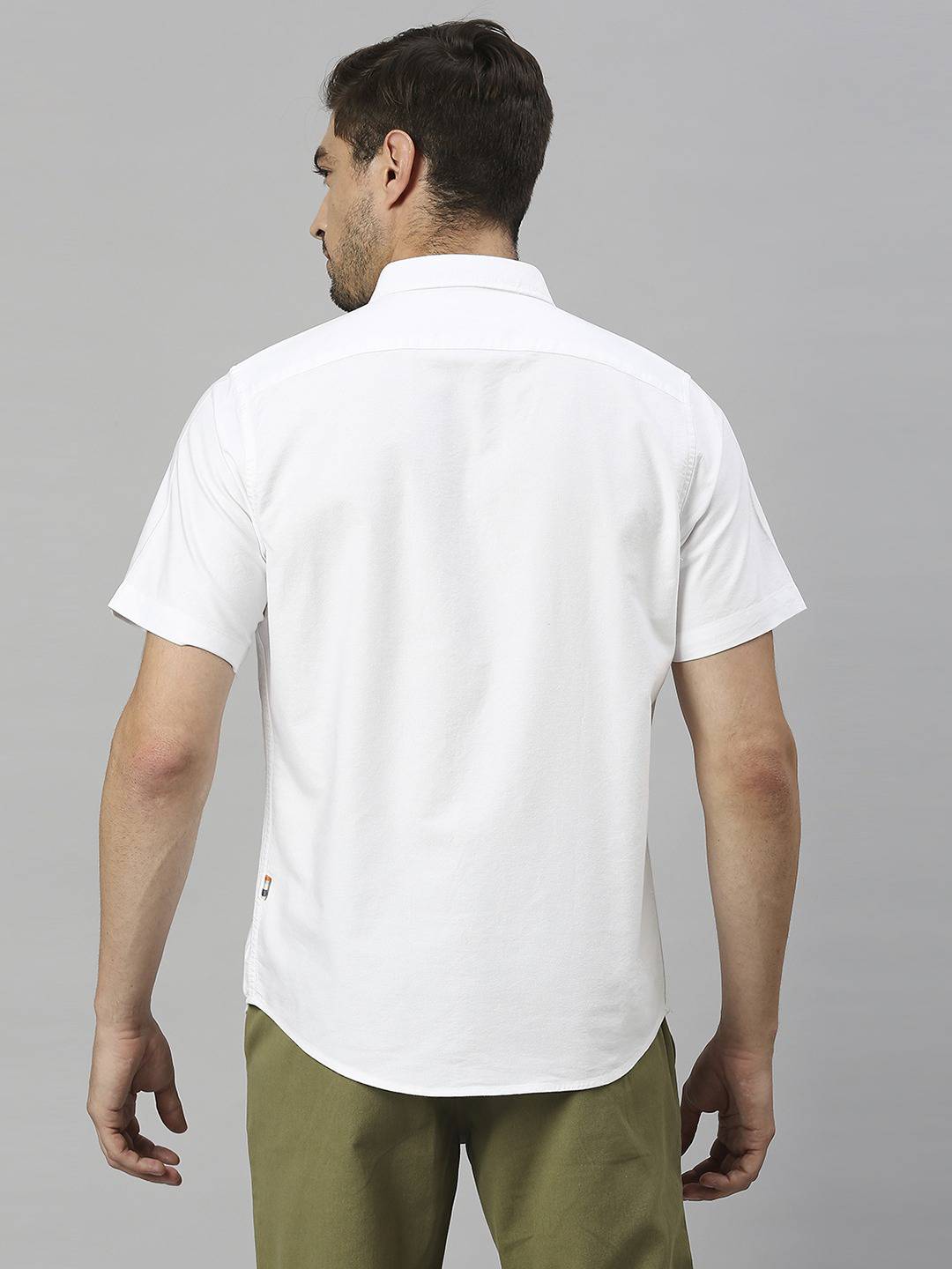 Thomas Scott Men Spread Collar Slim Fit Cotton Casual Shirt