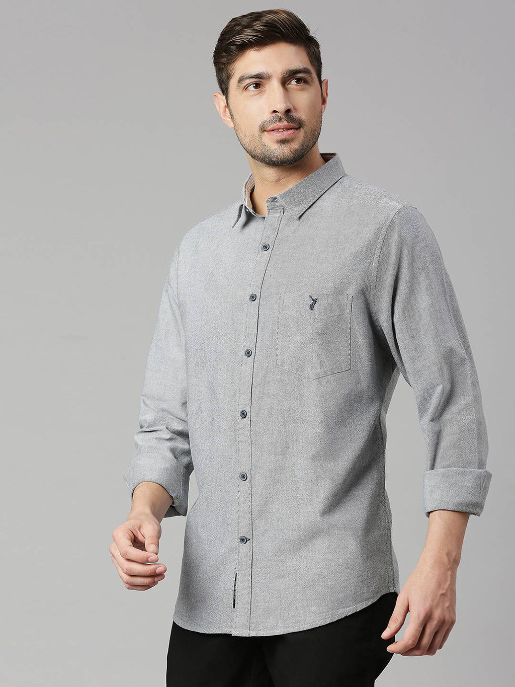 Thomas Scott Men Classic Slim Fit Opaque Pure Cotton Casual Shirt
