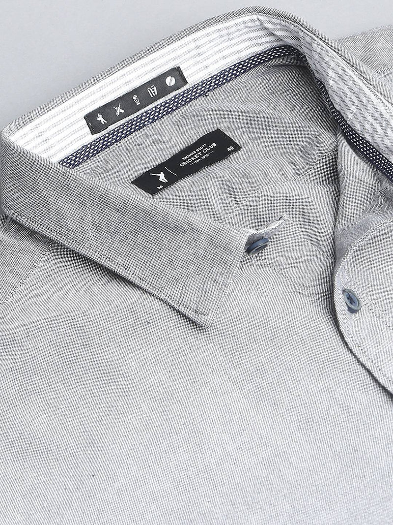 Thomas Scott Men Classic Slim Fit Opaque Pure Cotton Casual Shirt