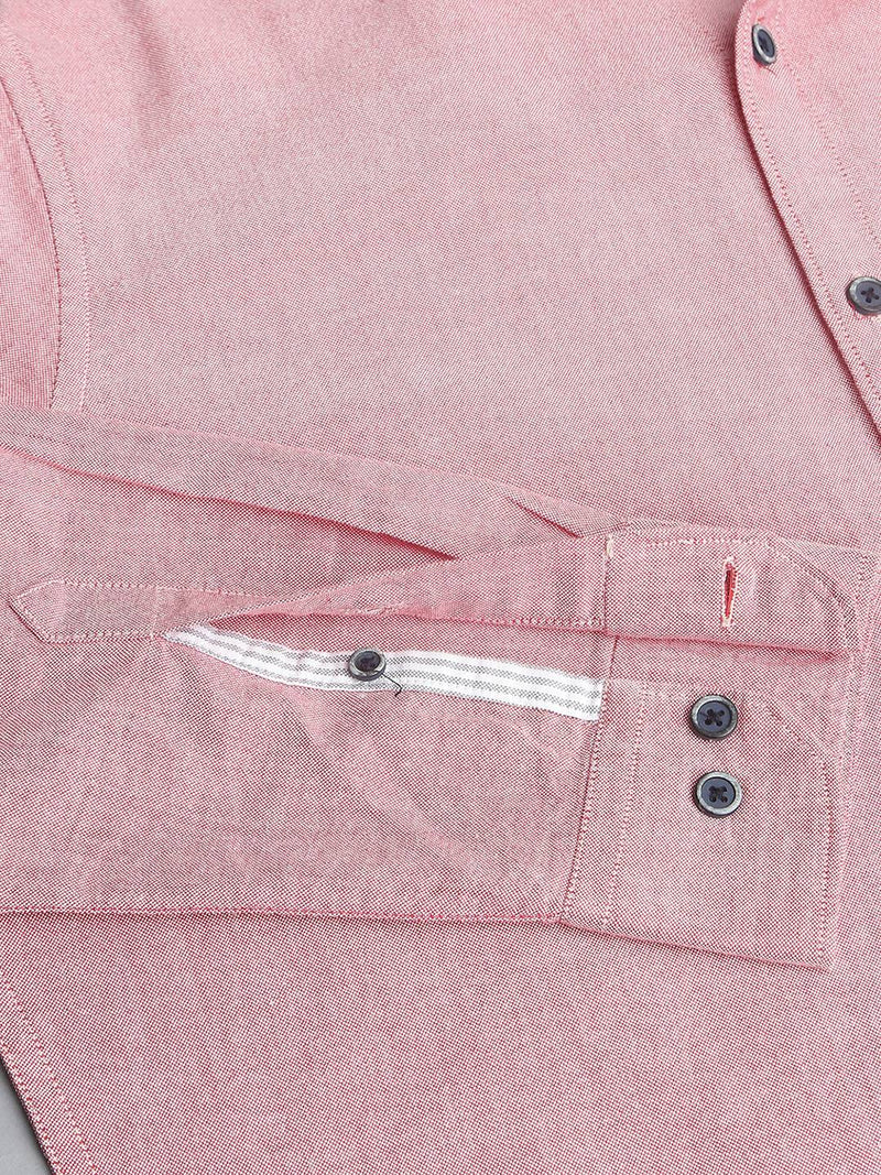 Thomas Scott Men Classic Slim Fit Opaque Pure Cotton Casual Shirt