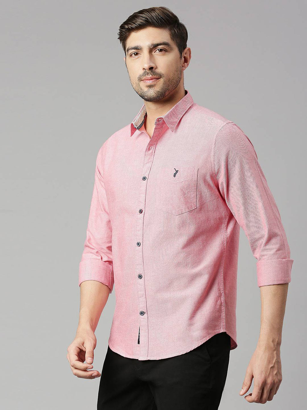 Thomas Scott Men Classic Slim Fit Opaque Pure Cotton Casual Shirt