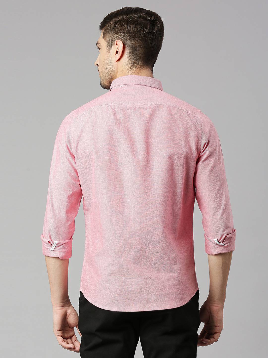 Thomas Scott Men Classic Slim Fit Opaque Pure Cotton Casual Shirt