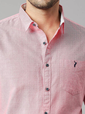 Thomas Scott Men Classic Slim Fit Opaque Pure Cotton Casual Shirt