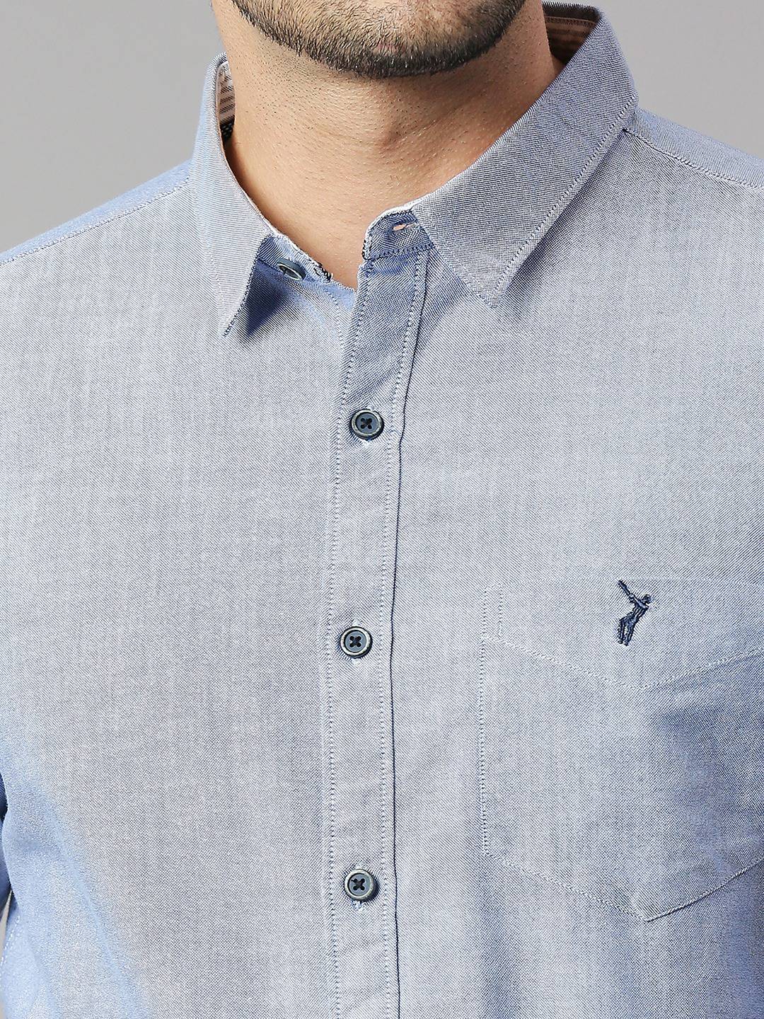 Thomas Scott Men Classic Slim Fit Opaque Pure Cotton Casual Shirt