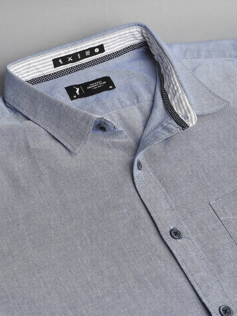 Thomas Scott Men Classic Slim Fit Opaque Pure Cotton Casual Shirt