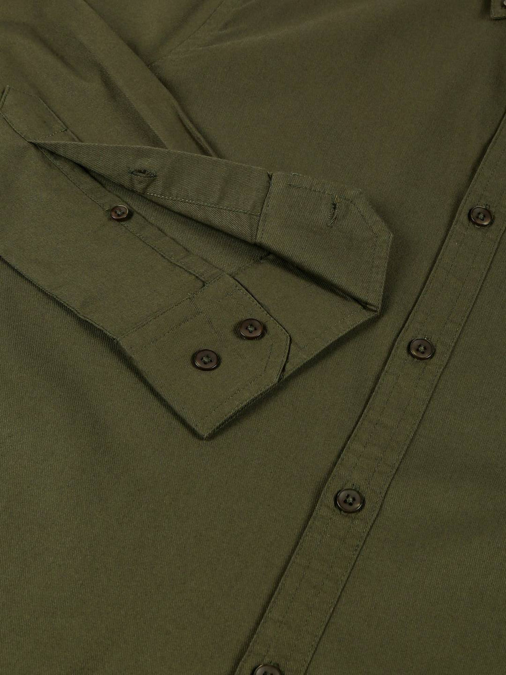 Thomas Scott Men Classic Spread Collar Cotton Shirt