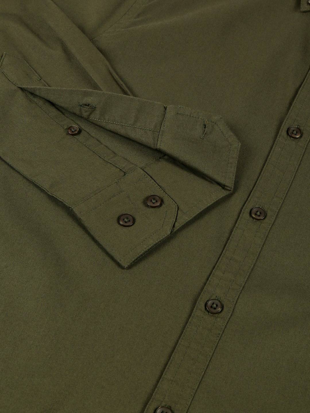 Thomas Scott Men Classic Spread Collar Cotton Shirt