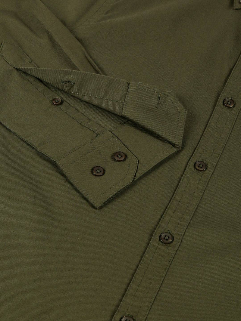 Thomas Scott Men Classic Spread Collar Cotton Shirt