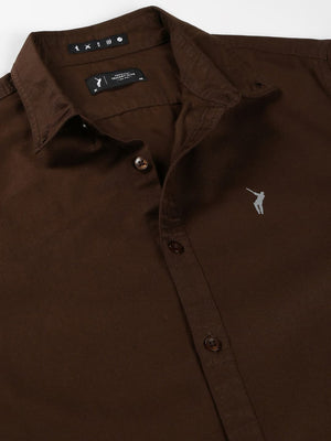 Thomas Scott Men Classic Slim Fit Button Down Collar Twill Weave Casual Shirt